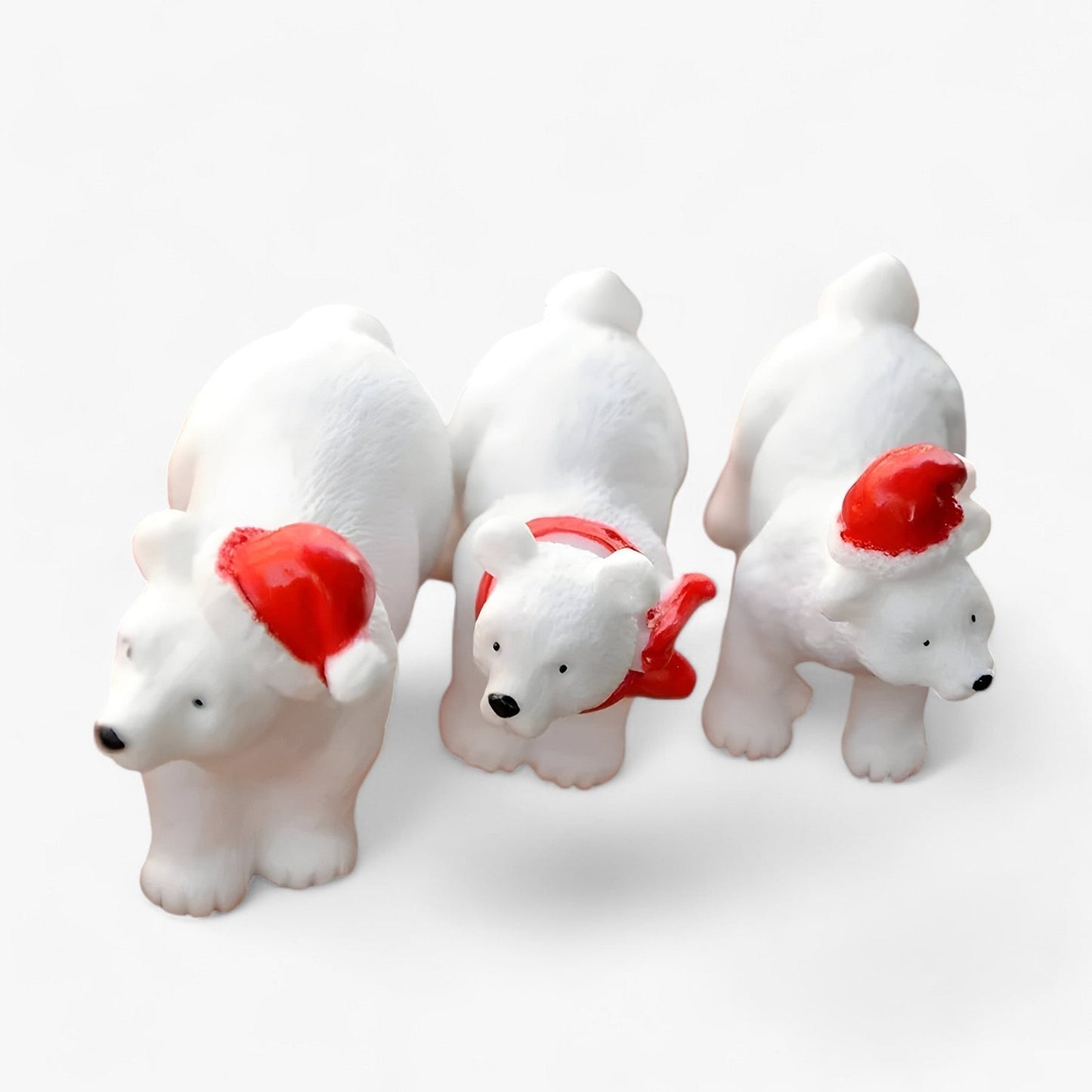 SnowPaws - Juledekorasjon miniatyr isbjørnfigurer