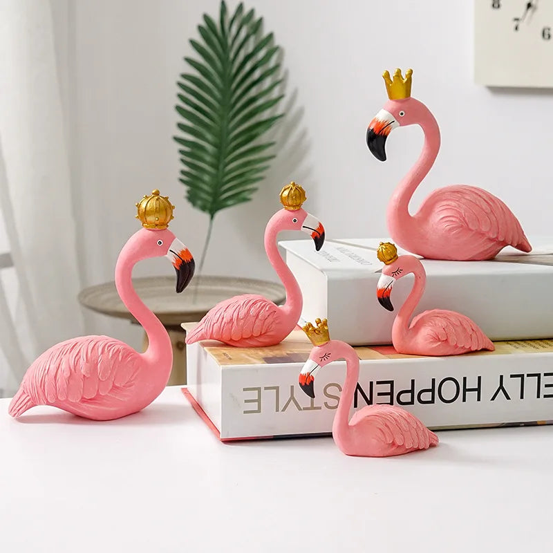 LumiVista - Grasiøs Flamingo Dekorativ Figur med Sofistikert Utseende