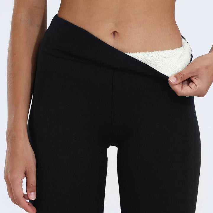 Emma - Koselige fleecefôrede leggings med høy midje og lommer