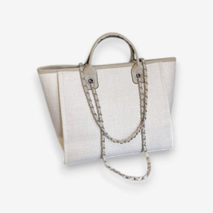 Fenna – Stor Rektangulær Toteveske med Kjedestropp