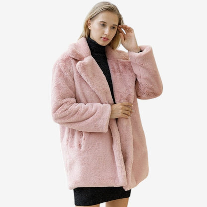 Emma – Lang kåpe med sidelommer og jakkeslag