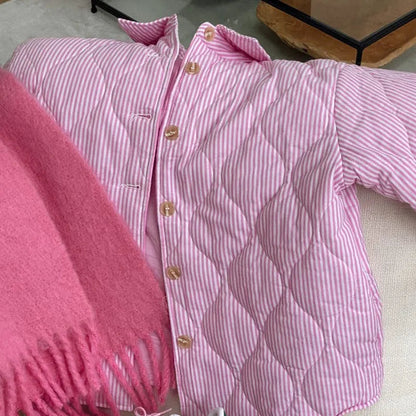 Celia – Oversized quiltet jakke med avslappet passform og knapper