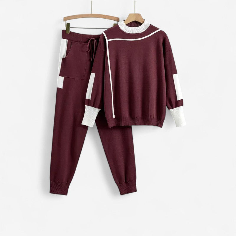 Tessa – To-delt Sett med Langermet Genser og Vide Bukser