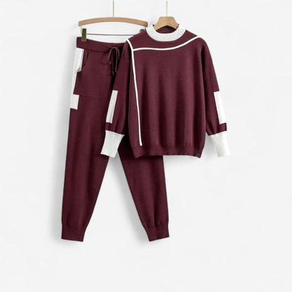 Tessa – To-delt Sett med Langermet Genser og Vide Bukser