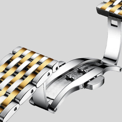 Leo - Luksusklokke i rustfritt stål med datofunksjon