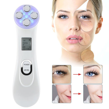 GlowVibe - ansiktsmassasjeapparat for hudforyngelse og rynkereduksjon