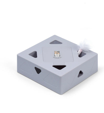 KittyFun - interaktivt fjærleketøy for katter med 360-graders tilfeldig fjærsprett for endeløs lek