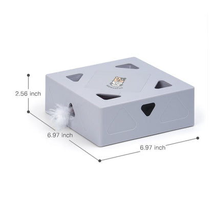 KittyFun - interaktivt fjærleketøy for katter med 360-graders tilfeldig fjærsprett for endeløs lek