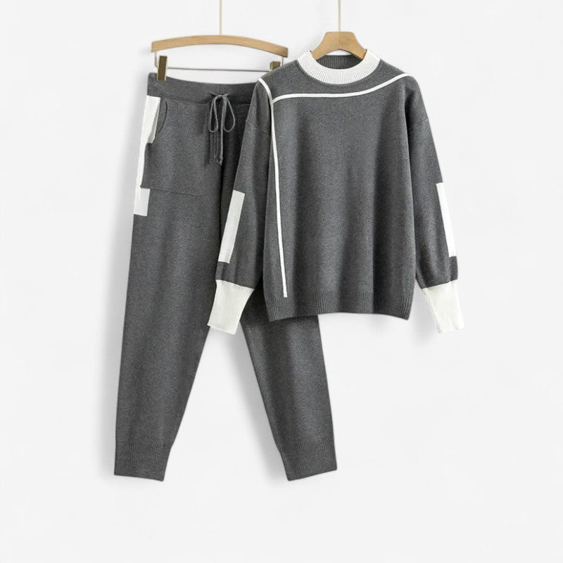 Tessa – To-delt Sett med Langermet Genser og Vide Bukser