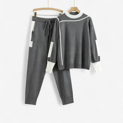 Tessa – To-delt Sett med Langermet Genser og Vide Bukser