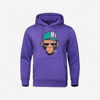 Alex – Hettegenser med Lange Ermer, Frontlommer og Ribbekanter