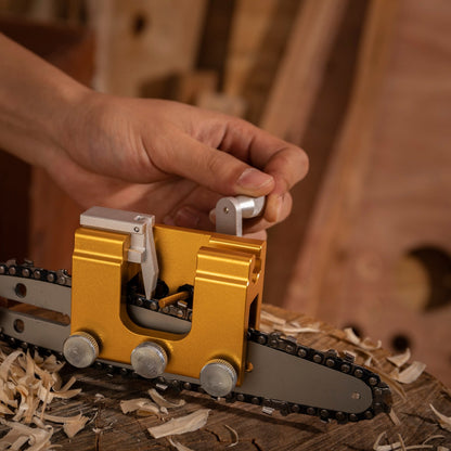 SharpEdge - bærbar motorsagsliper for raskt og effektivt vedlikehold av sagbladet