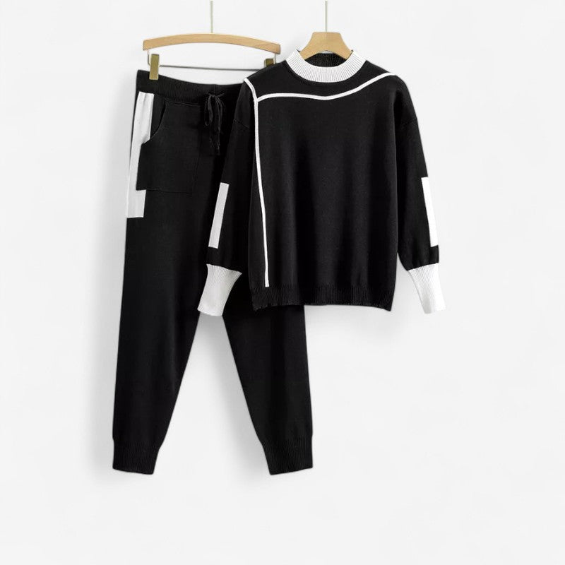 Tessa – To-delt Sett med Langermet Genser og Vide Bukser