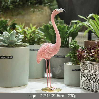 LumiVista - Grasiøs Flamingo Dekorativ Figur med Sofistikert Utseende