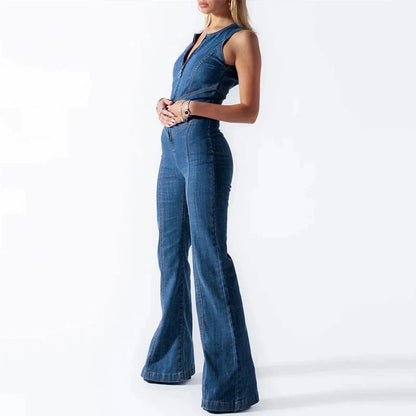 Lyra - Bodycon Ryggløs Hjerte Jumpsuit