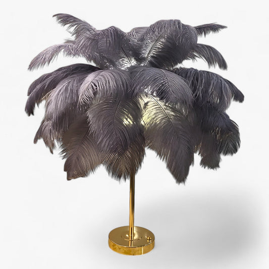 FeatherGlow - sofistikert LED-bordlampe med drømmende fjærdetaljer
