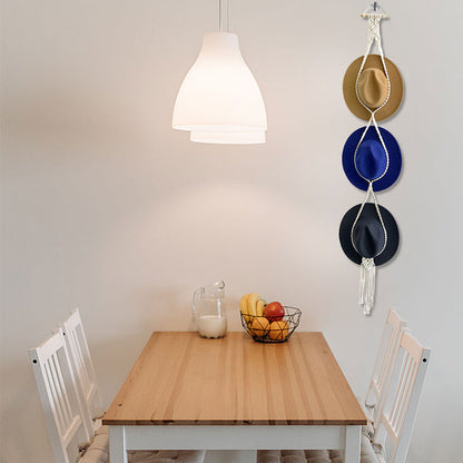 HatNest - Dekorativ, håndlaget hattehylle i lin til oppheng på veggen