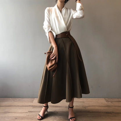 Aurelia - Bluse med drapert utringning for en sofistikert look