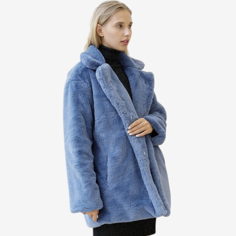 Emma – Lang kåpe med sidelommer og jakkeslag