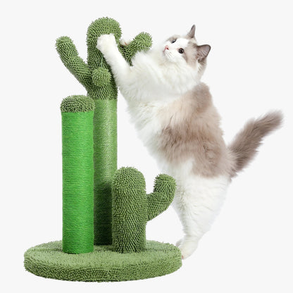 PlayGoal – Interactive Cactus Cat Scratching Triple Posts with Hanging Ball