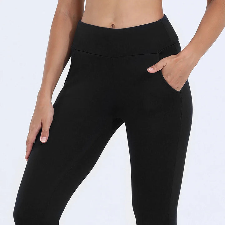 Emma - Koselige fleecefôrede leggings med høy midje og lommer