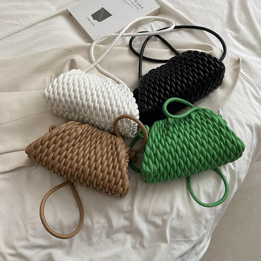 Sophia – Sateng Clutch veske med Romslig Interiør