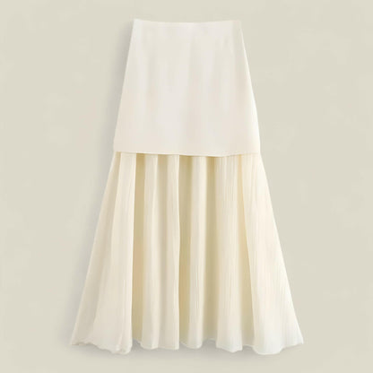 Sophia - Elegant todelt sett med strikket cardigan og plissert midiskjørt