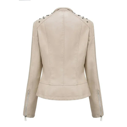 Natalie - Kragejakke med asymmetrisk glidelås og skreddersydd passform