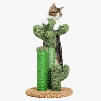 PlayGoal – Interactive Cactus Cat Scratching Triple Posts with Hanging Ball