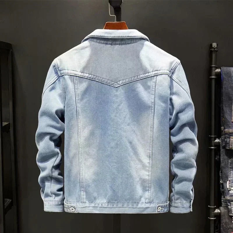 Jade - Stilfull Klassisk Herre Denim Vinterjakke for Maksimal Komfort