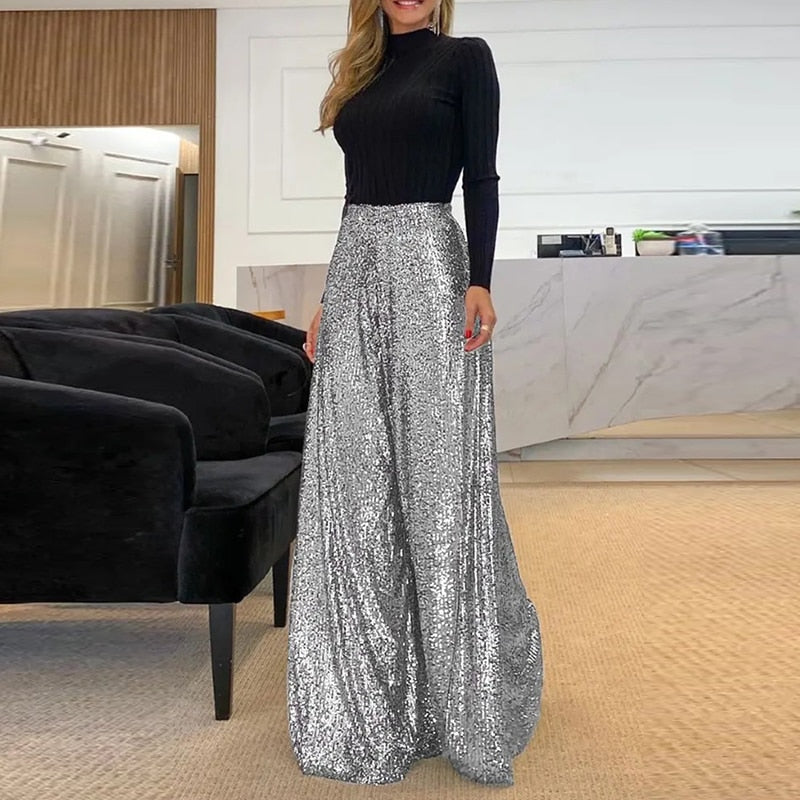 Serena - Glitrende paljettbukser for en glamorøs look