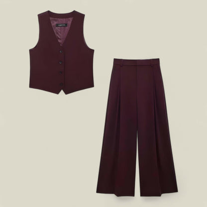 Bella - Elegant Rett Snitt Matchende Sett Dame-1