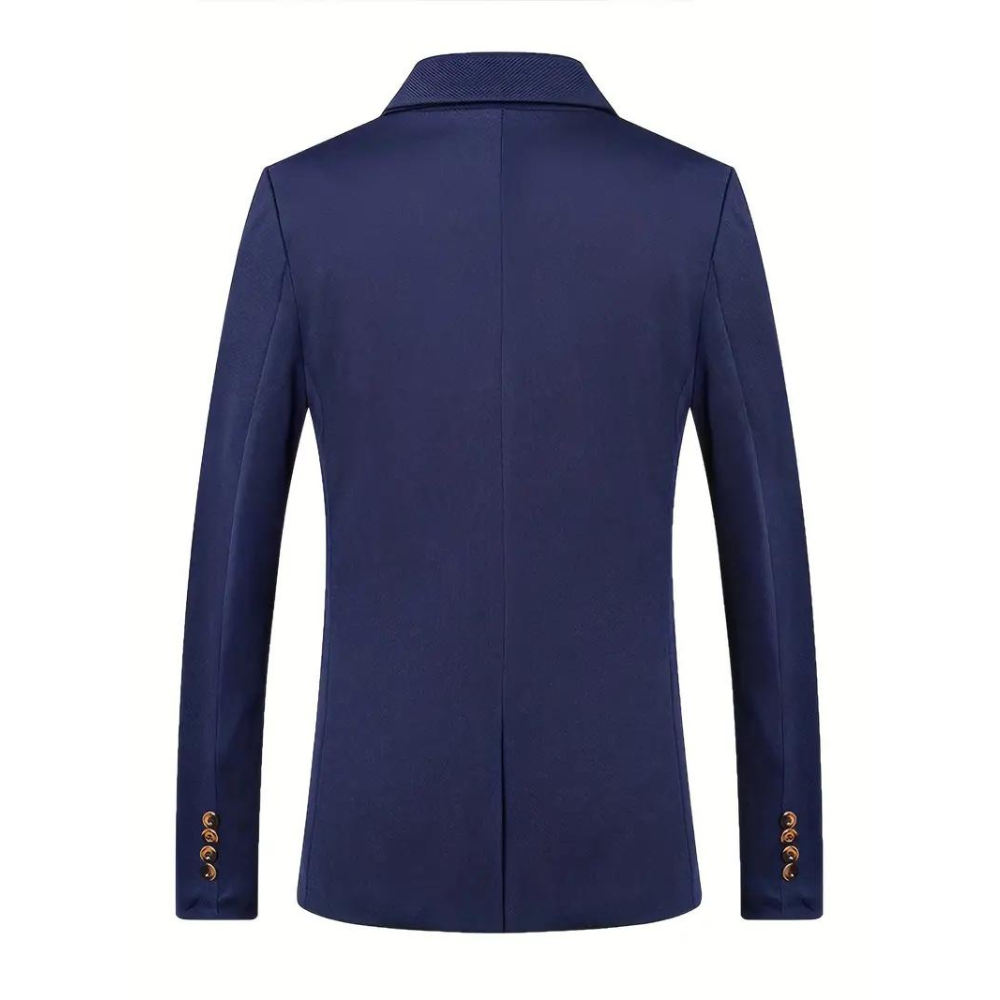 Renzo – Uformell Blazer med én Knapp Og Klassisk Jakkekrage