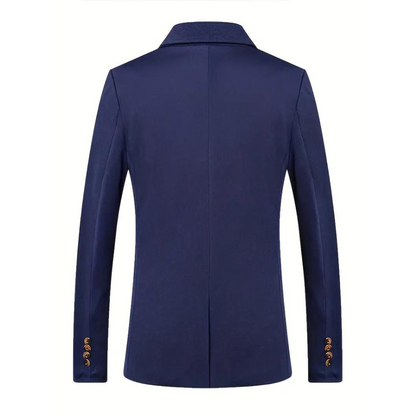 Renzo – Uformell Blazer med én Knapp Og Klassisk Jakkekrage