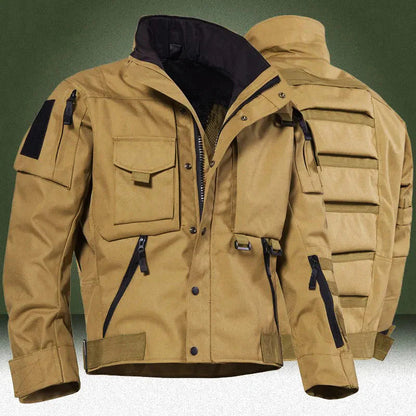 Andreas - Vannavstøtende Langermet Jakke med Flere Lommer og Glidelås