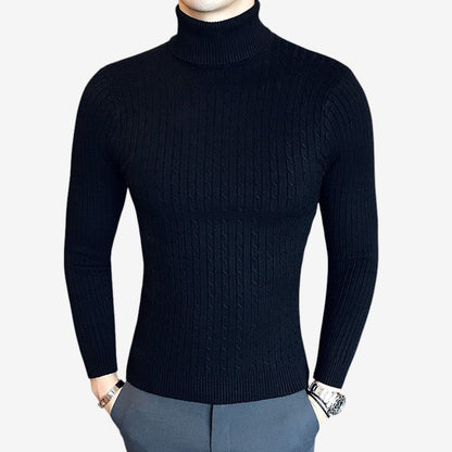 Beckett – Tettsittende Langermet Genser med Høy Hals