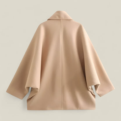Emma - Elegant Overdimensjonert Høstjakke Dame med Klassisk Knappelukking-4