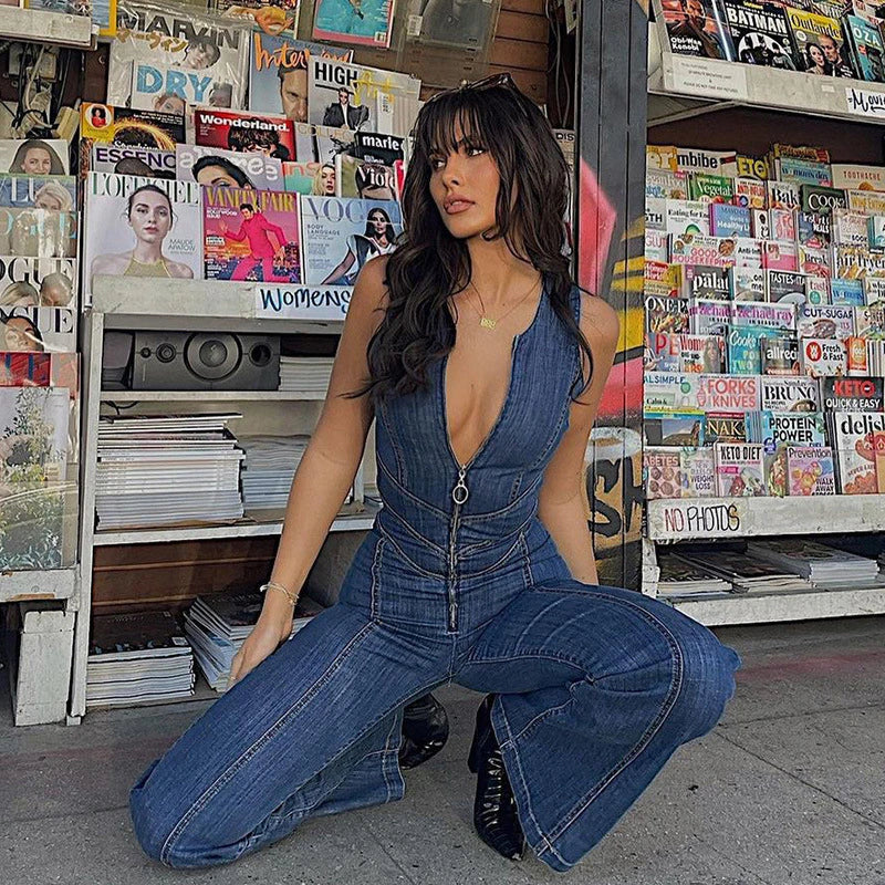 Lyra - Bodycon Ryggløs Hjerte Jumpsuit