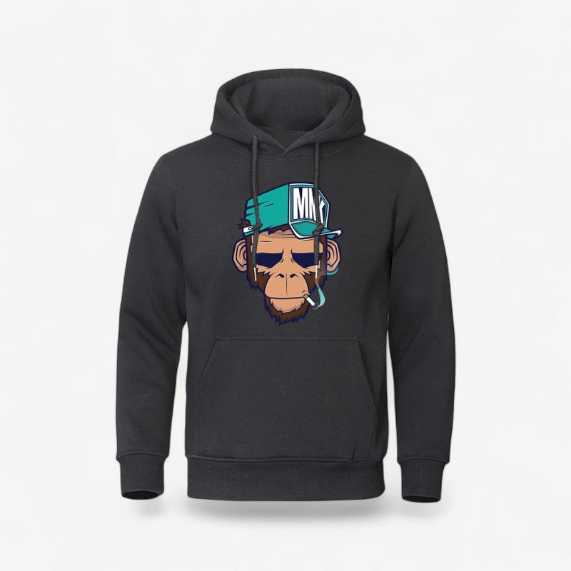 Alex – Hettegenser med Lange Ermer, Frontlommer og Ribbekanter