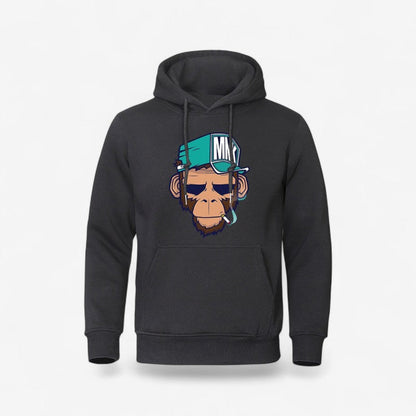 Alex – Hettegenser med Lange Ermer, Frontlommer og Ribbekanter