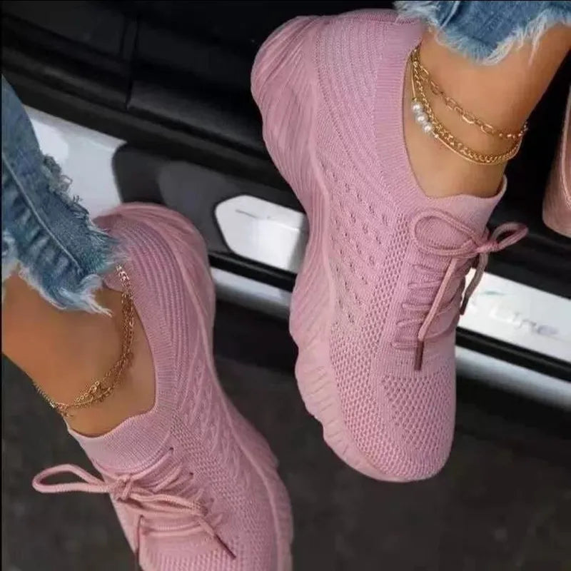 Sophia – Trendy sneakers med snøring og avslappet passform