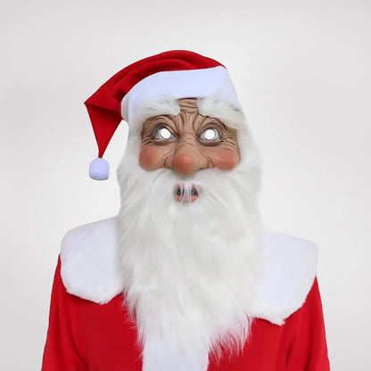 Realistisk Santa Claus maske - Perfekt for å skape et gledelig juleutseende