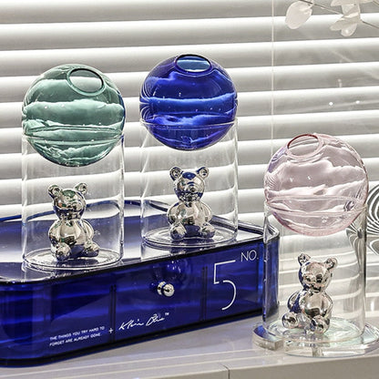 AuraNest - Elegant Kunstnerisk Glassvase med Karakteristisk Sfærisk Topp