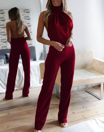 Mia - Jumpsuit med korsett og lav rygg