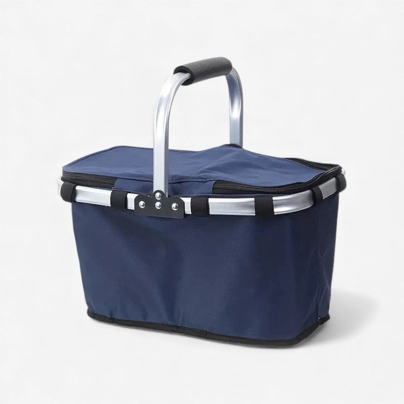 PicniGo – Sammenleggbar Isolert Piknikkurv med 3-i-1 Håndtak