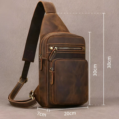 Enzo - Elegant Robust Brystveske med Romslig Kapasitet