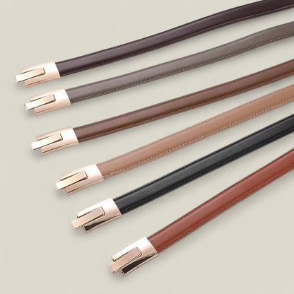 Emma - Elegant Slank Belte med Gullspenne-2