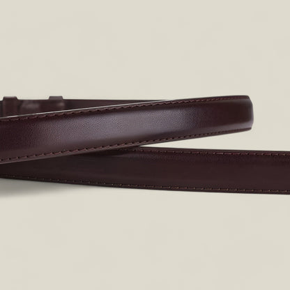 Emma - Elegant Slank Belte med Gullspenne-4