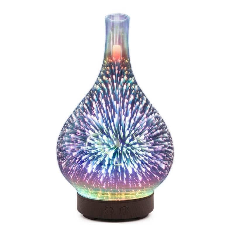 LumiGlow - 3D fyrverkeri lysskjerm Luftfukter med USB-drevet