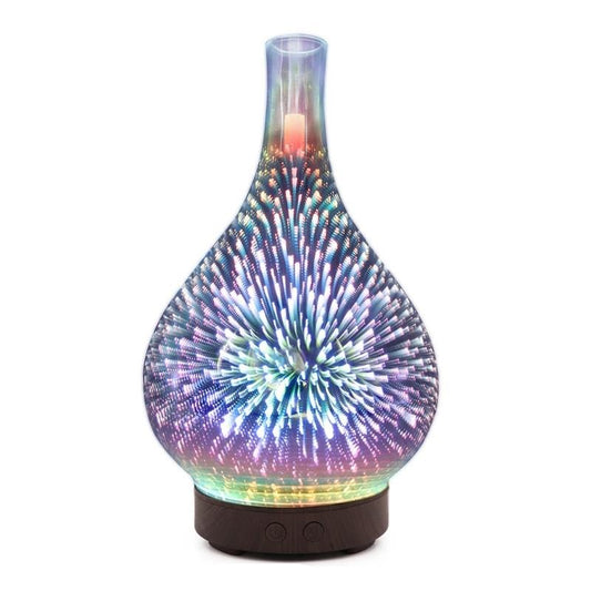 LumiGlow - 3D fyrverkeri lysskjerm Luftfukter med USB-drevet